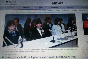 64 víctimas de las vacunas del papiloma demandan a gobierno y fabricantes en Japón