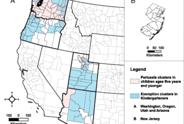 Geospatial analysis of nonmedical vaccine exemptions and pertussis outbreaks in the United States