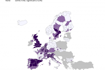 Una fracción de las regiones europeas representa la mayoría de las muertes de cóvidos.